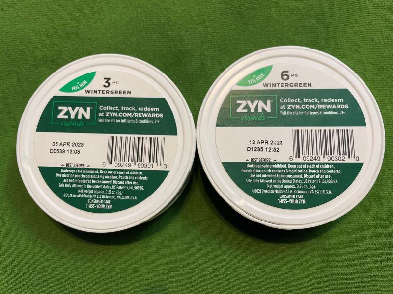 Zyn NT - Wintergreen (03 and 06) - Reviews. 5 July 2016.